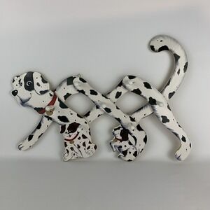 Dalmatian Dog Puppy Wooden Hanging Accordion Wall Mounted Peg Rack